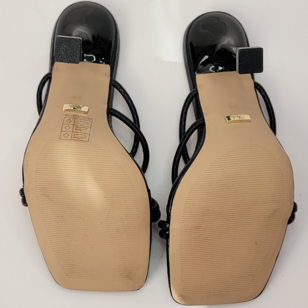 Sheln Block Square Toe  Heels Sandals/ 36 - Picture 6 of 7